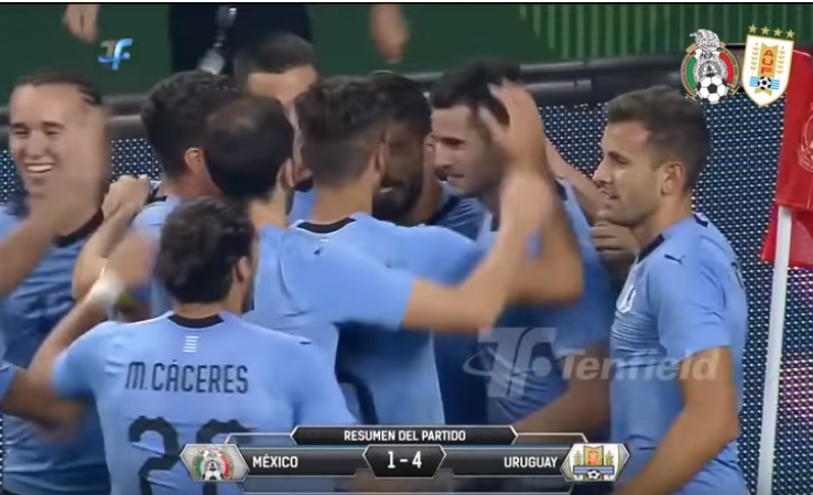 Primer gol en la seleccin (Uruguay 4 - 1 Mxico)